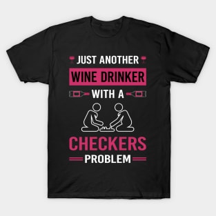 Wine Drinker Checkers T-Shirt